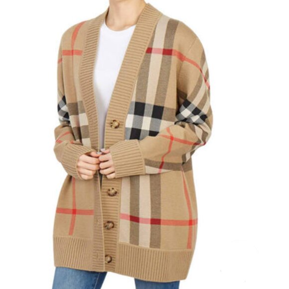 Burberry Vintage Check Wool Blend Cardigan - Picture 4 of 15